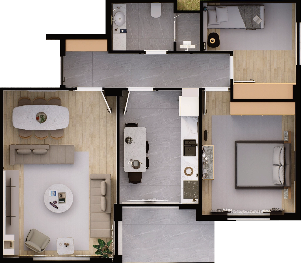 2. Etap 2+1 Kat Planı